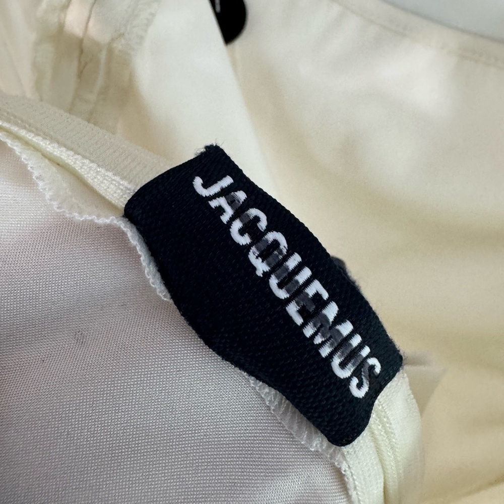 Jacquemus La Mini Robe Chouchou Brodee Mini Dress Off White Women’s Size 36/S - Picture 3 of 8